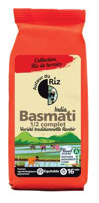 Riz basmati indien 1/2 complet BIO, Autour du Riz (500 g)