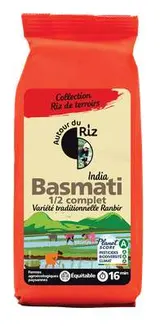Riz basmati indien 1/2 complet BIO, Autour du Riz (500 g)