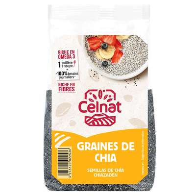 Graines de chia complètes BIO, Celnat (250 g)