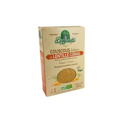 Couscous de lentille corail BIO, Lazzaretti (400 g)