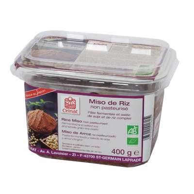 Miso de riz non pasteurisé BIO, Celnat (400 g)