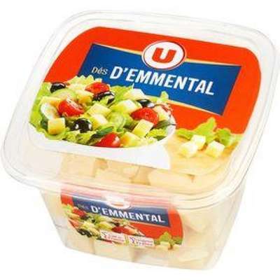 Emmental français pasteurisé mini dés 30% de MG, 150g, U (150 g)