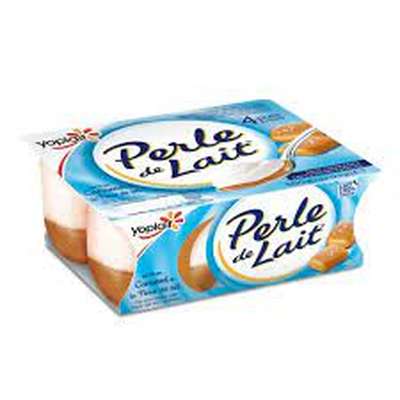 Perle de Lait caramel fleur de sel, Yoplait (4 x 125 g)