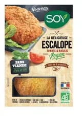 Escalope vegan tomate basilic BIO, Soy (176 g)
