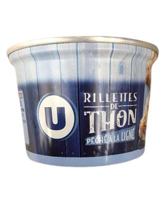 Rillettes de thon pêché à la ligne, U (220 g)