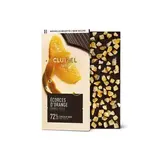 Tablette noir 72% écorces d'orange, Cluizel (100 g)