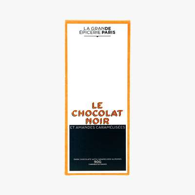 Tablette de chocolat noir aux amandes caramélisées, La Grande Epicerie de Paris (90 g)