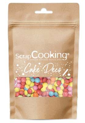 Décors sucrés dragées "choco multicolores", Scrapcooking (75g)