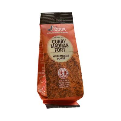Curry madras fort, coriandre, fenugrec, poivre - éco recharge BIO, Cook (35 g)