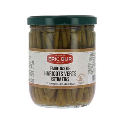 Fagotins de haricots verts extra fins, Eric Bur (220 g)