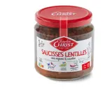 Saucisses lentilles, Charles Christ (410 g)