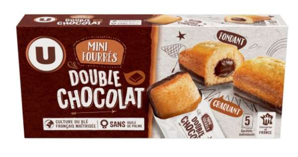 Mini fourré double chocolat, U (150 g)