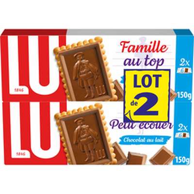 Petit écolier Chocolat au lait, Lu (2 x 150 g)