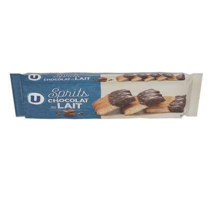 Sprits au chocolat au lait, U (150 g)