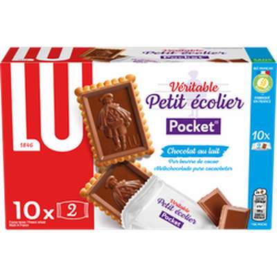 Petit écolier pocket chocolat au lait, Lu (250 g)