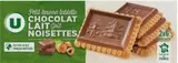 Petit beurre tablette chocolat au lait et noisette, U (150 g)