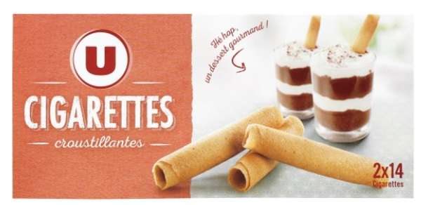 Biscuits cigarettes, U (200 g)