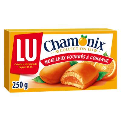 Biscuits fourrés Chamonix à l'orange, Lu (250 g)