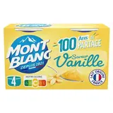 Crèmes dessert vanille, Mont blanc (4 x 125 g)