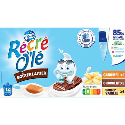 Crèmes dessert assortiment, Mont blanc (12 x 85 g)