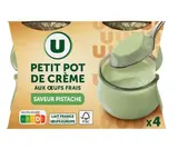 Petit pot de crème saveur pistache, U (4 x 100 g)