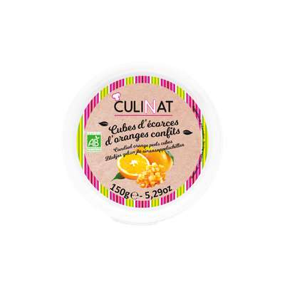 Cubes d’écorces d’orange confits BIO, Culinat (150 g)