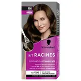 Coloration permanente 6 châtain naturel - Kit racine, Schwarzkopf (70 g)