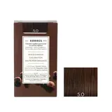 Coloration permanente huile d'argan châtain clair 5.0, Korres (50 ml)
