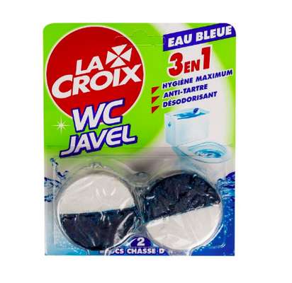 Blocs WC Eau Bleue 3 en 1 avec javel, Lacroix (x 2)