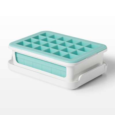 Bac à petits glaçons en silicone avec couvercle, Oxo