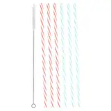 Pailles avec leur brosse de nettoyage aux coloris assortis (x 2)
