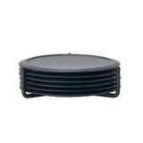 Dessous de verre avec support - noir, ZoneDemark (x 6)