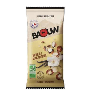 Barre énergétique BIO - Vanille macadamia, Baouw (50 g)