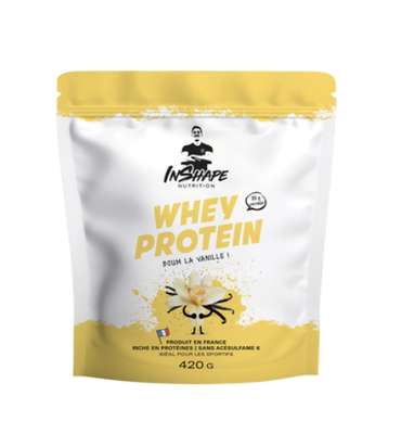 Whey protein saveur vanille, InShape Nutrition (420 g)