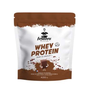 Whey protein saveur chocolat, InShape Nutrition (420 g)