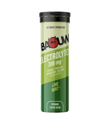 Pastilles électrolytes citron vert et menthe, Baouw (x 10 pastilles, 50 g)