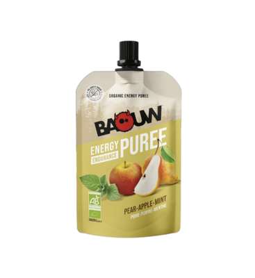 Purée énergetique BIO - poire, pommes et menthe, Baouw (90 g)