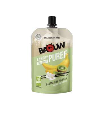 Purée énergetique BIO - banane, fraise et kiwi, Baouw (90 g)
