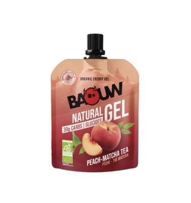 Gel énergetique BIO - pêche et thé matcha, Baouw (85 g)