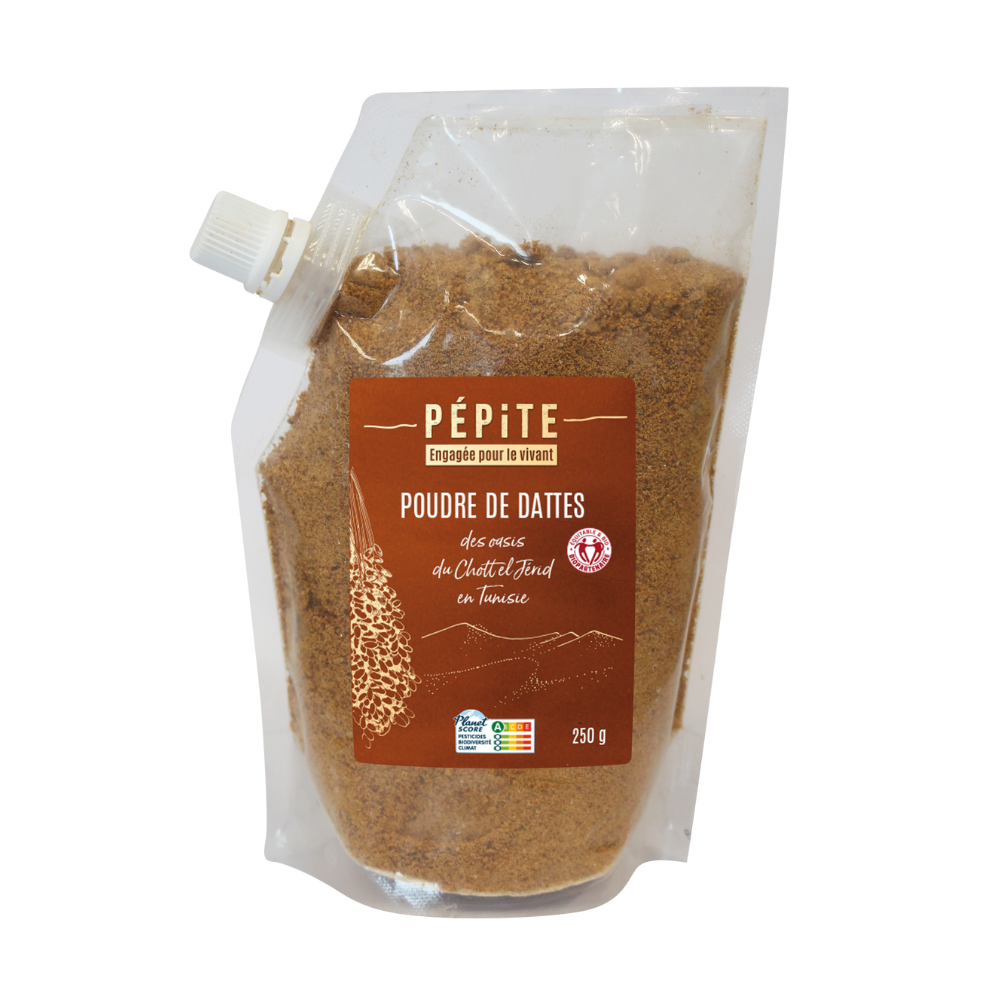 Poudre de dattes bio et équitables