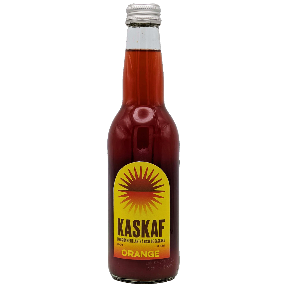 Boisson pétillante pulpe de cerise de café et orange bio