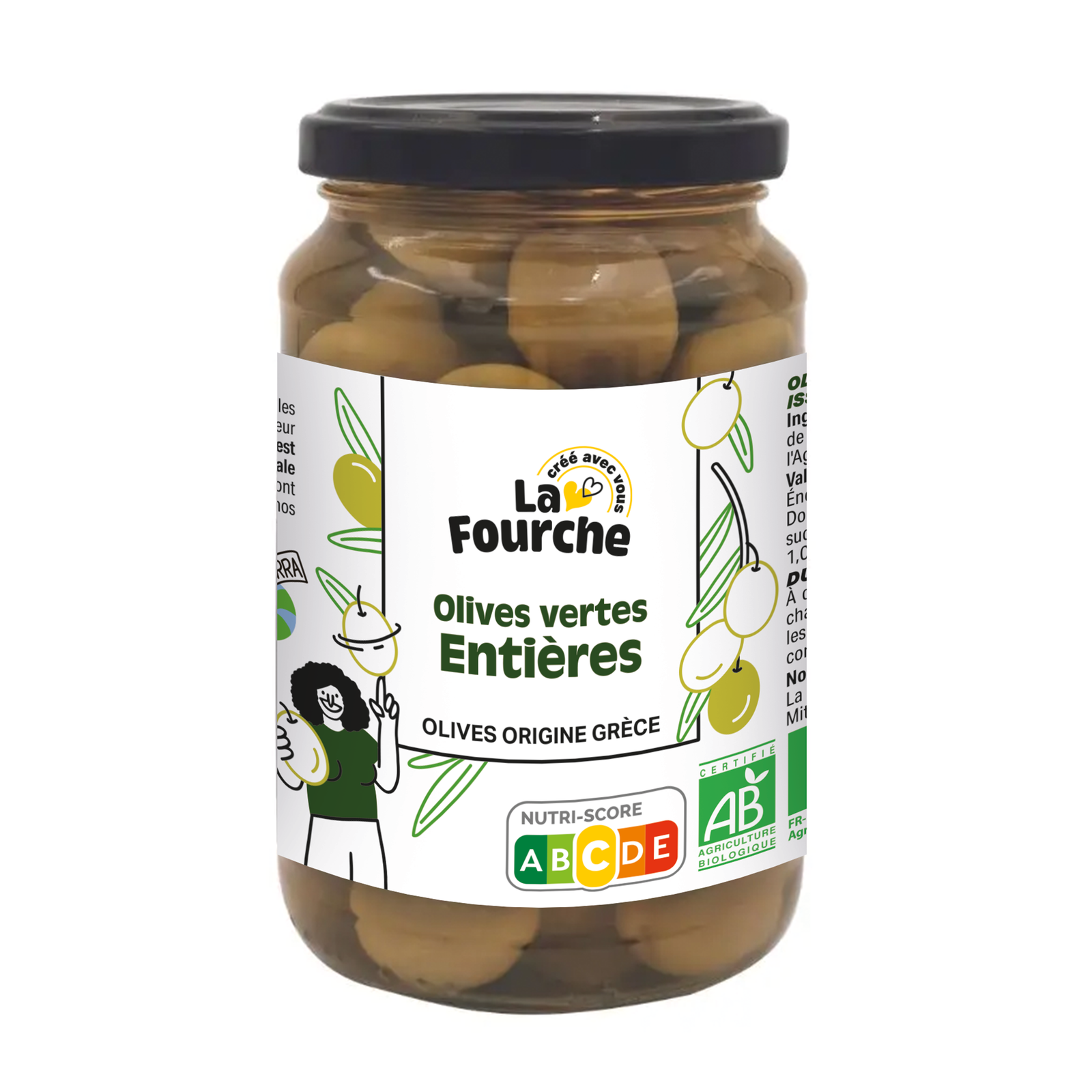 Olives vertes entières bio