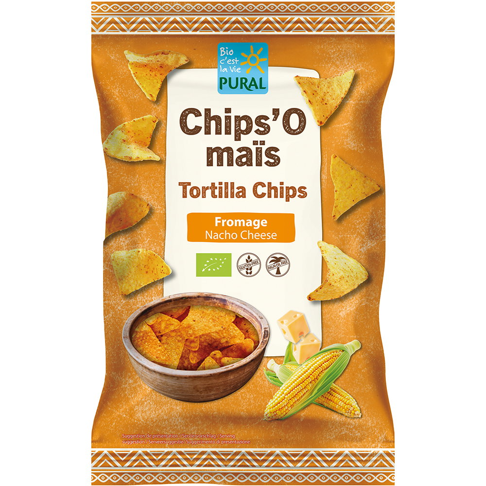 Chips tortilla maïs nacho fromage bio