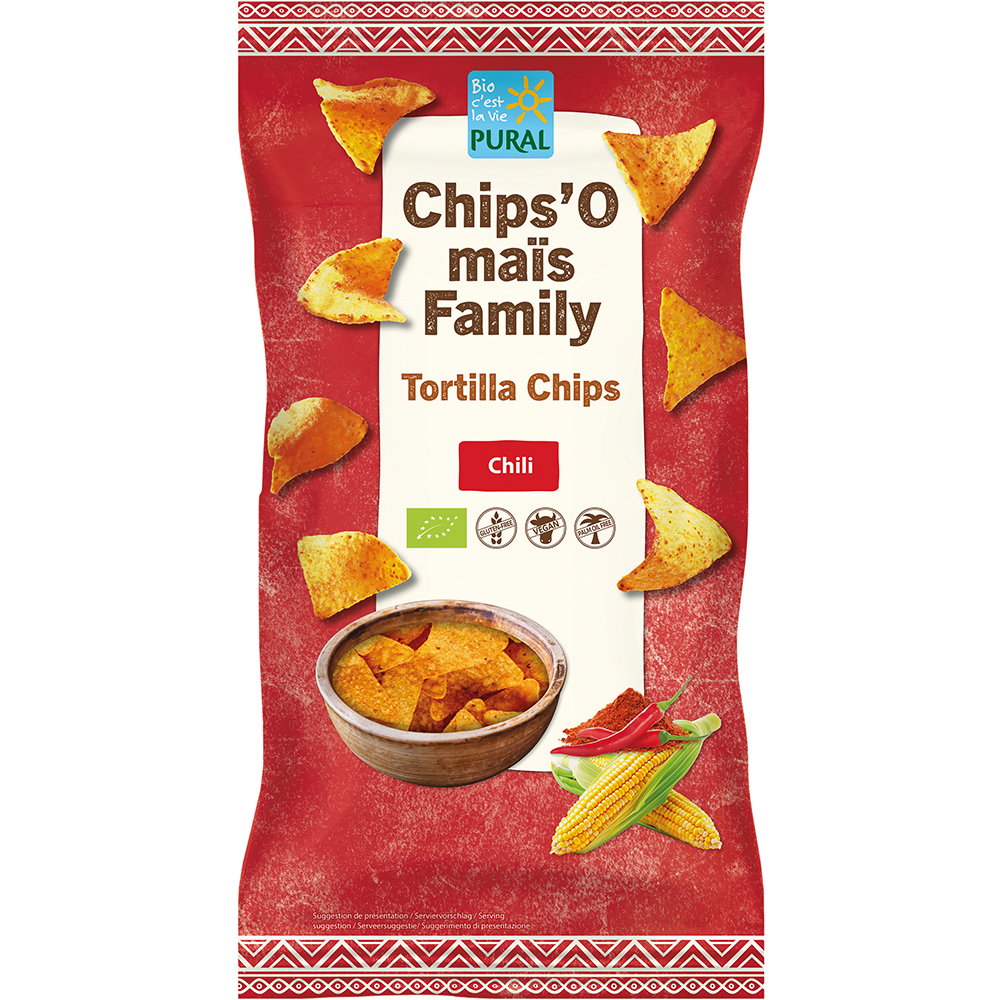 Chips tortilla maïs chili bio