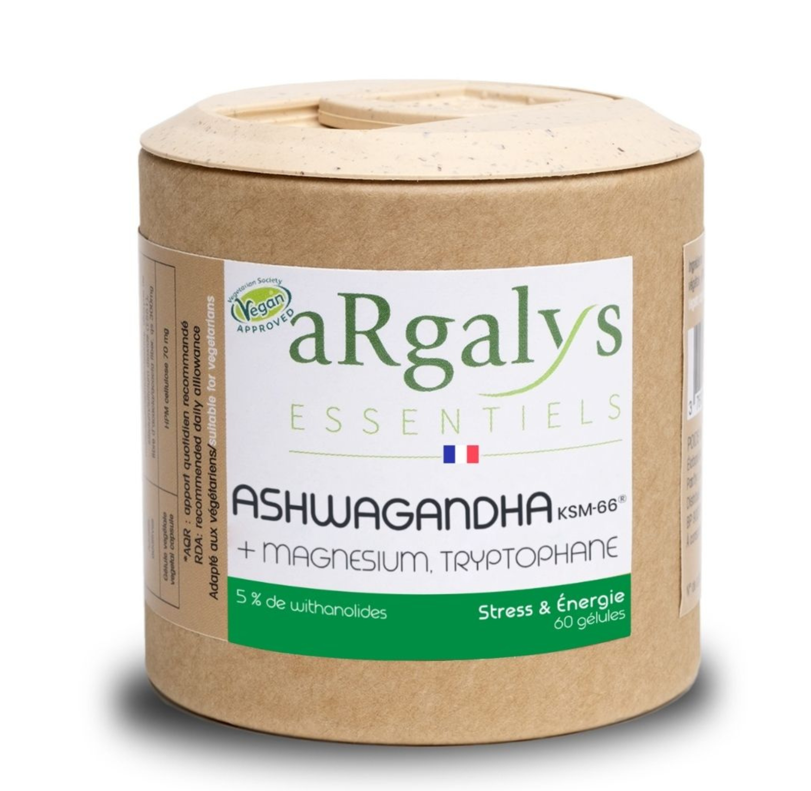 Ashwagandha avec magnésium et tryptophane x 60