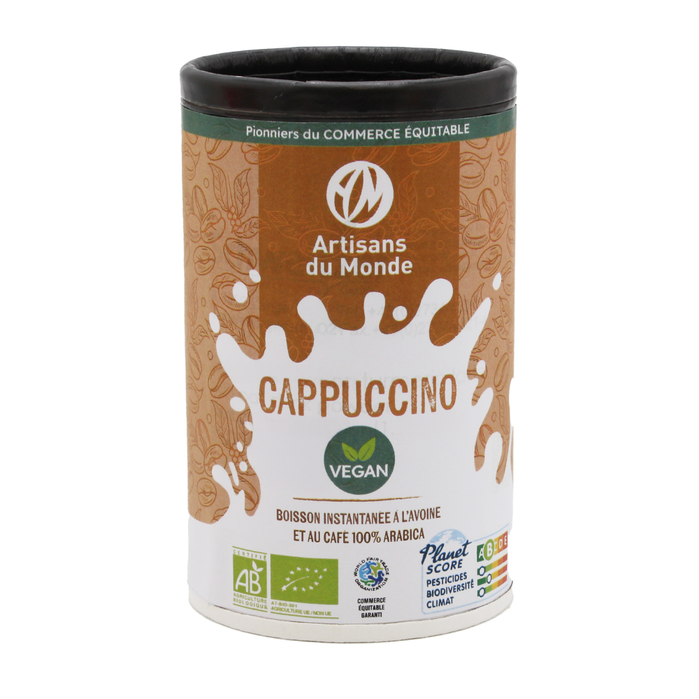 Cappuccino avoine vegan instantané bio équitable