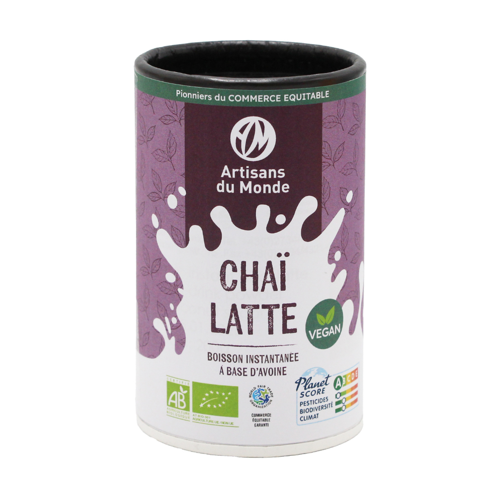 Chaï latte vegan instantané bio et équitable