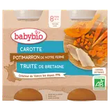 Petits pots midi carotte potimarron truite bio (dès 8 mois) - 2x200g