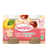 Petits pots pomme chataigne bio (dès 6 mois) - 2x130g