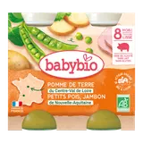 Petits pots midi pommes de terre petits pois et jambon de nouvelle Aquitaine bio (dès 8 mois) - 2x200g